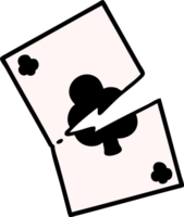 tattoo in traditional style of a torn card png