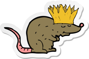 sticker of a king rat cartoon png