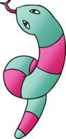 hand drawn gradient cartoon of a long snake png