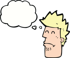 cartoon man feeling sick with thought bubble png