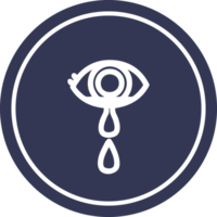 Weinen Auge kreisförmig Symbol Symbol png