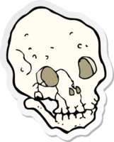 klistermärke av en tecknad spöklik skalle png