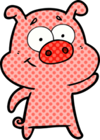 cerdo feliz de dibujos animados png