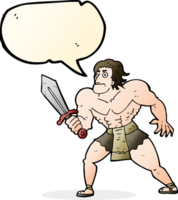 cartoon fantasy hero man with speech bubble png