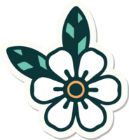 sticker of tattoo in traditional style of a flower png