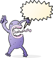 grenouille folle de dessin animé avec bulle de dialogue png