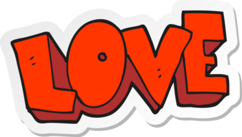 sticker of a cartoon love symbol png