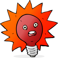 cartoon red lightbulb png