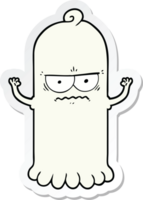 sticker of a cartoon ghost png