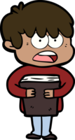 worried cartoon boy png