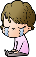 cartoon woman crying png