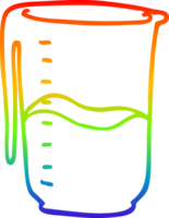 rainbow gradient line drawing of a cartoon jug png