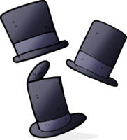 hand drawn cartoon top hats png