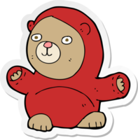 sticker van een tekenfilmteddybeer png