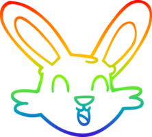 regenboog helling lijn tekening van een tekenfilm schattig konijn png