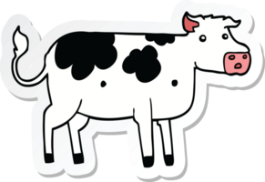 sticker of a cartoon cow png