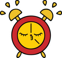 mignonne dessin animé de une alarme l'horloge png