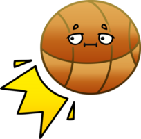 gradient shaded cartoon of a basketball png