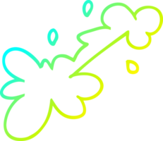 cold gradient line drawing of a cartoon mud splat png