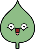 cute cartoon of a expressional leaf png