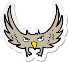 sticker of a cartoon flying bird png