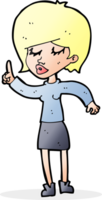 Cartoon-Frau mit Idee png