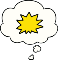 cartoon explosion with thought bubble png
