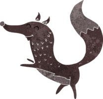 loup heureux de dessin animé png