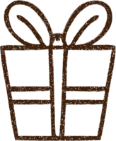 regalo de navidad dibujo al carboncillo png