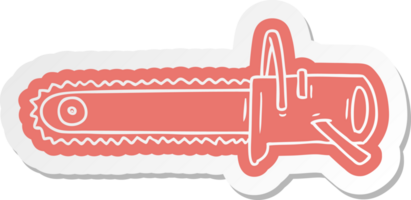 tecknad klistermärke för en motorsåg png
