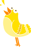 flat color illustration of bird png