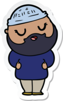 sticker of a cartoon man with beard png