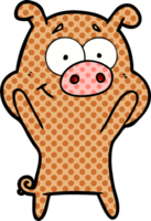 happy cartoon pig png