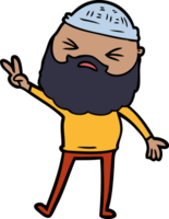 cartoon man with beard png