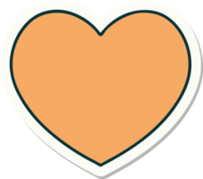 sticker of tattoo in traditional style of a heart png