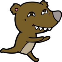 cartoon bear running png