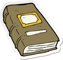 sticker of a cartoon old book png