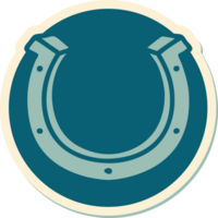 sticker of tattoo in traditional style of a horse shoe png