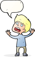 cartoon stressed boy with speech bubble png