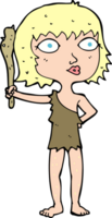 cartoon cave woman png