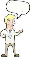 cartoon salesman with speech bubble png