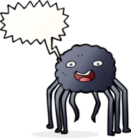 aranha de desenho animado com balão png