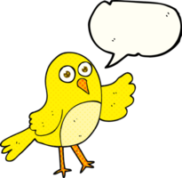 mano disegnato comico libro discorso bolla cartone animato uccello png
