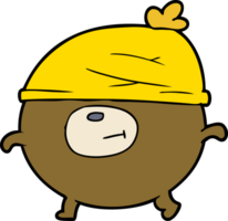 cartone animato orso indossare cappello png