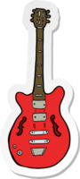 sticker of a cartoon electric guitar png