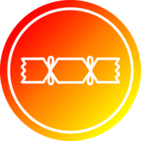 Noël biscuit salé circulaire icône avec chaud pente terminer png