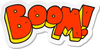 autocollant d'un boom de dessin animé png