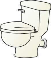 hand drawn gradient cartoon doodle of a bathroom toilet png