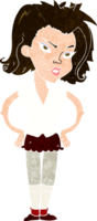 cartoon woman with hands on hips png