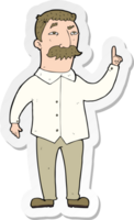 sticker of a cartoon man with mustache png